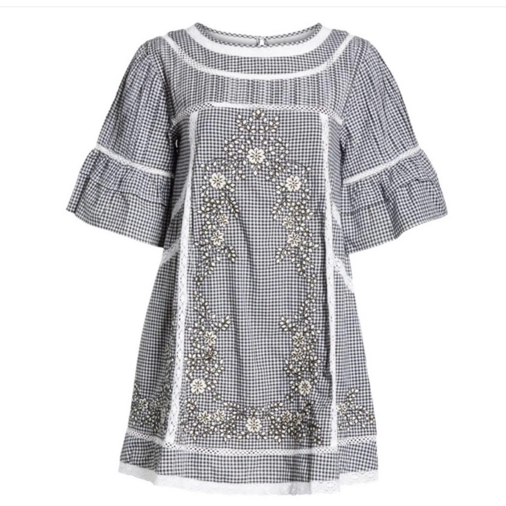 Free People gingham mini dress